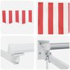 vidaXL Einziehbare Markise Rot und Wei&szlig; 350 x 250 cm Stoff