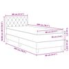 vidaXL Boxspringbett mit Matratze mit Kopfteil Rosa 80 x 200 cm Samt