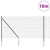 vidaXL Zaunpfosten Grau 10 x 1,4 m (12 x 12 mm Maschen) Stahl und PVC