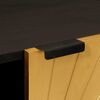 vidaXL Beistellschrank mit Speicher Schwarz und Gold 90 x 33.5 x 75 cm