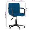 vidaXL Esszimmerstuhl Drehbar Blau Samt
