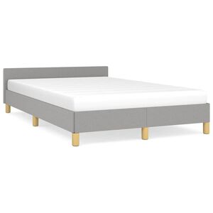 vidaXL Bettgestell ohne Matratze Hellgrau 120x200 cm Stoff