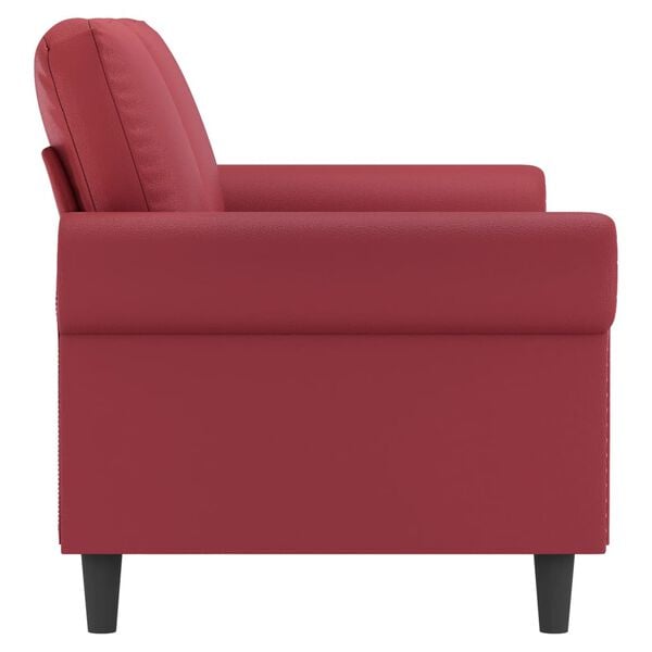 vidaXL 2-Sitzer-Sofa Weinrot 140 cm Kunstleder