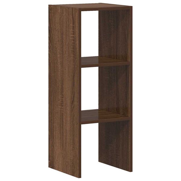 vidaXL B&uuml;cherregal Stapelbar Braun Eichen-Optik 30x30x80 cm