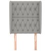 vidaXL Kopfteil mit Ohren Hellgrau 83x23x118/128 cm Stoff