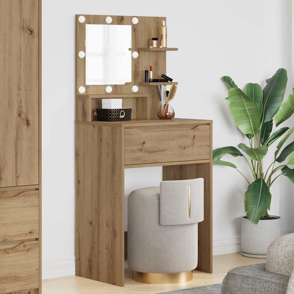 vidaXL Schlafzimmer-Frisiertische Artisan-Eiche 80 x 39,6 x 135 cm