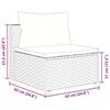 vidaXL 5-tlg. Garten-Lounge-Set mit Kissen Schwarz Poly Rattan
