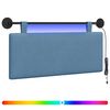 vidaXL H&auml;ngendes Kopfteil Mit LED Licht Blau Cordstoff