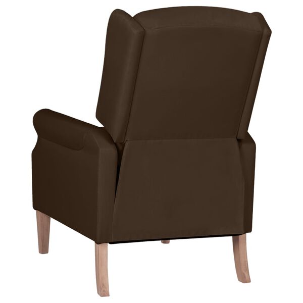 vidaXL Relaxsessel Verstellbar Dunkelbraun Stoff