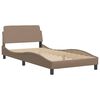 vidaXL Bett "Viana" mit Matratze Cappuccino-Braun 100x200 cm Kunstleder