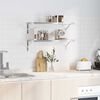 vidaXL Wandregale 2 Stk. 75x30 cm Silbern Edelstahl