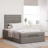 vidaXL Ottoman-Bett mit Matratze Taupe 120x200 cm Stoff