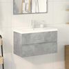 vidaXL 2-tlg. Badm&ouml;bel-Set Betongrau Holzwerkstoff