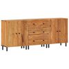 vidaXL Beistellschr&auml;nke 3 Stk. 60x33x75 cm Massivholz Akazie