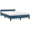 vidaXL Bettgestell ohne Matratze Dunkelblau 120x200 cm Samt
