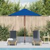 vidaXL Sonnenschirm mit Holzmast Blau 150x200 cm