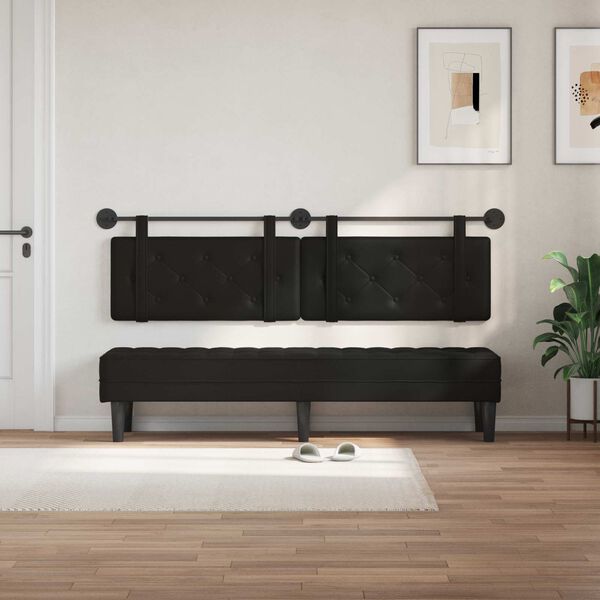 vidaXL H&auml;ngevorderseite Schwarz 170 x 55 x 5 cm Kunstleder