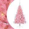 vidaXL K&uuml;nstlicher vorbeleuchteter Weihnachtsbaum Rosa 150 cm PVC