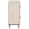 vidaXL Sideboard mit Speicher Wei&szlig; 60 x 33,5 x 75 cm Massivholz Mango