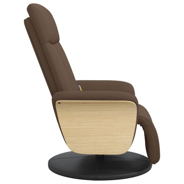 vidaXL Massagesessel mit Fu&szlig;teil Braun Stoff