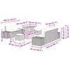 vidaXL Gartensofa-set mit Kissen 8 pcs Schwarz Poly Rattan