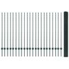 vidaXL Zaun mit Pfosten Gr&uuml;n 1,4 x 50 m Stahl und PVC