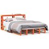 vidaXL Massivholzbett ohne Matratze Wachsbraun 120x190 cm Kiefernholz