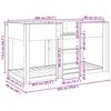 vidaXL Etagenbett f&uuml;r Kinder Beton Grau 80 x 200 cm Holzwerkstoff