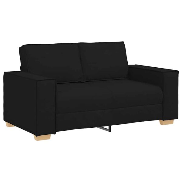vidaXL 2-Sitzer Sofa Schwarz 120 cm Stoff