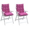 vidaXL Niedriglehner-Auflagen 2 Stk. Rosa Oxford-Gewebe