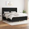 vidaXL Boxspringbett mit Matratze Schwarz 160x200 cm Stoff