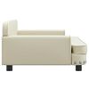 vidaXL Hundebett Creme 90x53x30 cm Kunstleder
