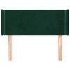vidaXL Kopfteil mit Ohren Dunkelgr&uuml;n 83x16x78/88 cm Samt