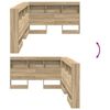 vidaXL Aufbewahrungskopfteil Sonoma-Eiche 120 cm Holzwerkstoff