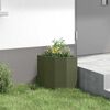 vidaXL Eckpflanzer Olivgr&uuml;n 30 x 30 x 35 cm Stahl