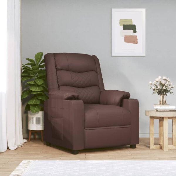 vidaXL Relaxsessel Braun Kunstleder
