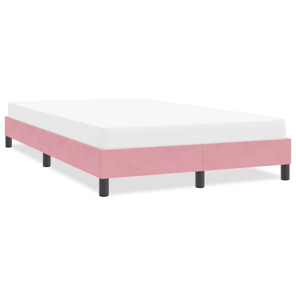 vidaXL Bettgestell ohne Matratze Rosa 120x210 cm Samt
