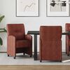 vidaXL Esszimmerst&uuml;hle mit Rollen 2 pcs Gl&auml;nzendes Braun Kunstleder