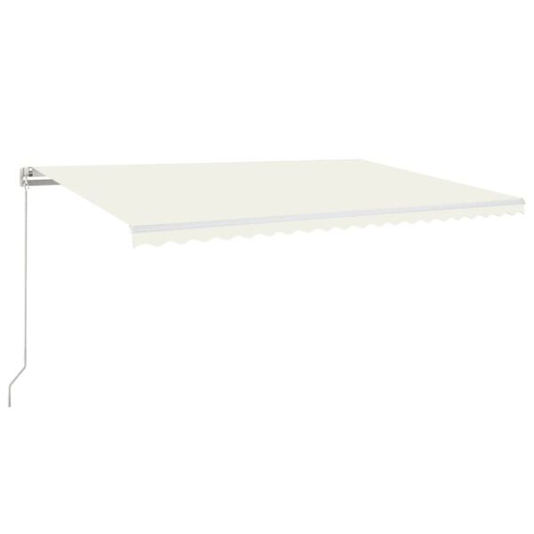 vidaXL Markise Manuell Einziehbar mit LED 500x300 cm Creme