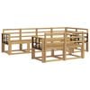 vidaXL Outdoor-Sofagarnitur 7 stk. 7-Sitzer Wei&szlig; Massivholz Akazie