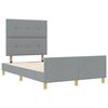 vidaXL Bettgestell mit Kopfteil Hellgrau 120 x 200 cm Stoff