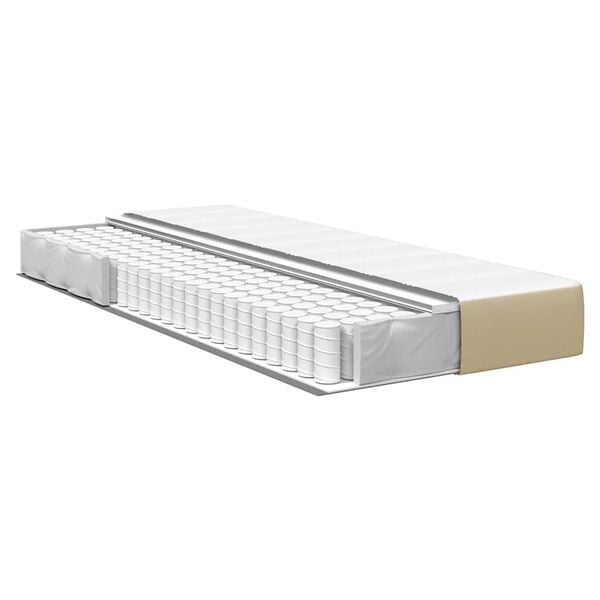 vidaXL Bettmatratze mit Matratze Salbei 90 x 200 cm Stoff