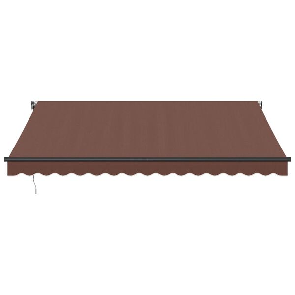 vidaXL Markise Automatisch mit LEDs Braun 400x350 cm