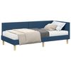 vidaXL Eckbettgestell mit Matratze 2 stk. Blau 100 x 200 cm Stoff