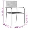 vidaXL 7-tlg. Garten-Essgruppe Schwarz Poly Rattan und Stahl