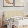 vidaXL R&uuml;ckenkissen Creme 160 x 19 x 50 cm Stoff