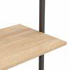 vidaXL Leiterregal mit 4 B&ouml;den Hellbraun und Schwarz 64x35x152,5 cm