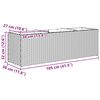 vidaXL Hochbeet mit 3 F&auml;chern Grau 105x30x32 cm Poly Rattan