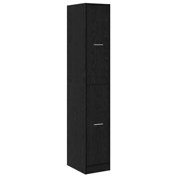 vidaXL Apothekerschrank Schwarz Eichen-Optik 30 x 41 x 174.5 cm