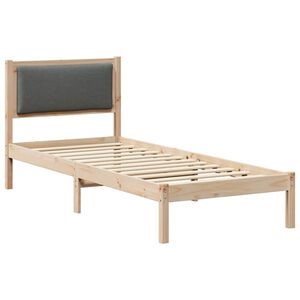vidaXL Bettrahmen Dunkelgrau 80 x 200 cm Massives Kiefernholz